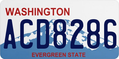 WA license plate ACD8286