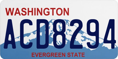 WA license plate ACD8294
