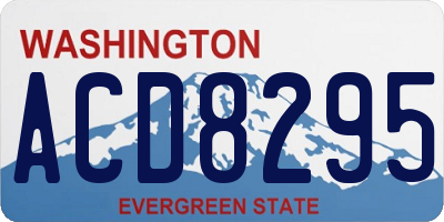 WA license plate ACD8295