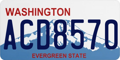 WA license plate ACD8570