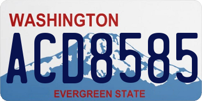 WA license plate ACD8585