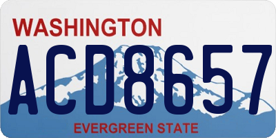 WA license plate ACD8657