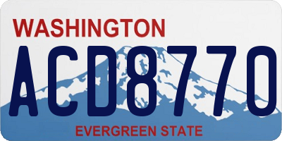 WA license plate ACD8770