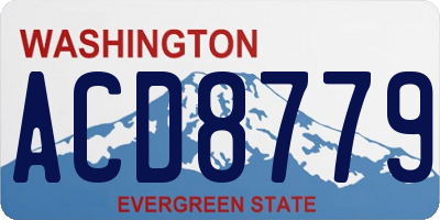WA license plate ACD8779