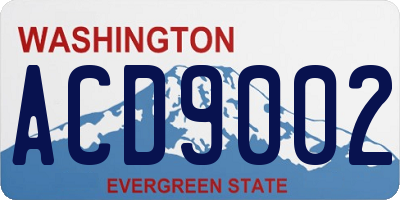 WA license plate ACD9002