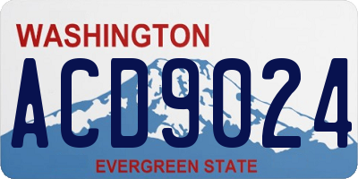 WA license plate ACD9024