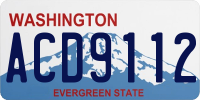 WA license plate ACD9112