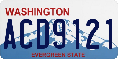 WA license plate ACD9121