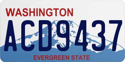 WA license plate ACD9437