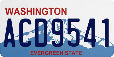 WA license plate ACD9541