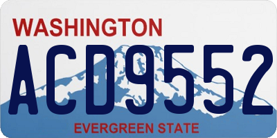 WA license plate ACD9552