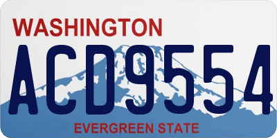 WA license plate ACD9554