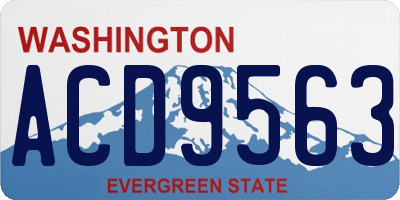 WA license plate ACD9563