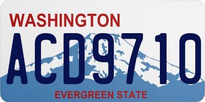 WA license plate ACD9710