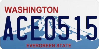 WA license plate ACE0515