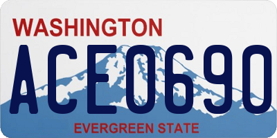 WA license plate ACE0690