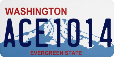 WA license plate ACE1014