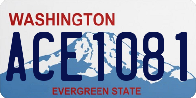 WA license plate ACE1081