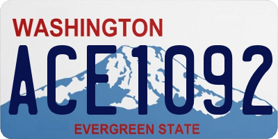 WA license plate ACE1092