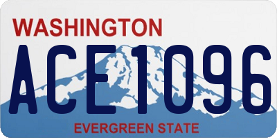 WA license plate ACE1096