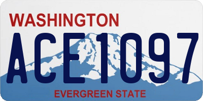 WA license plate ACE1097