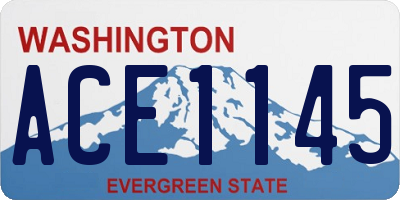 WA license plate ACE1145