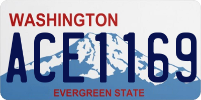 WA license plate ACE1169