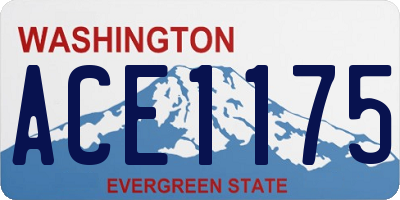 WA license plate ACE1175