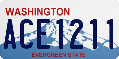 WA license plate ACE1211