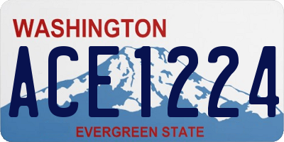 WA license plate ACE1224