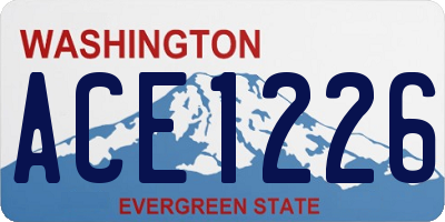 WA license plate ACE1226