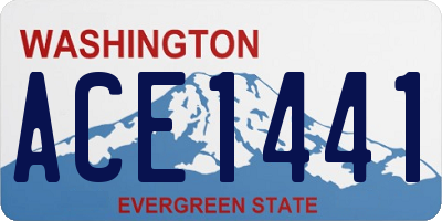 WA license plate ACE1441