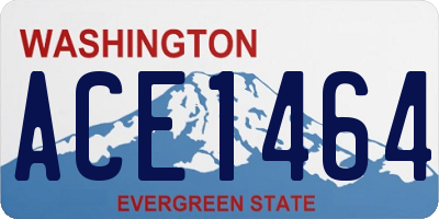WA license plate ACE1464