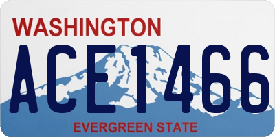 WA license plate ACE1466