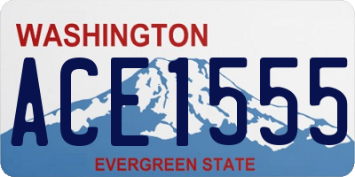 WA license plate ACE1555