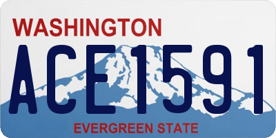 WA license plate ACE1591
