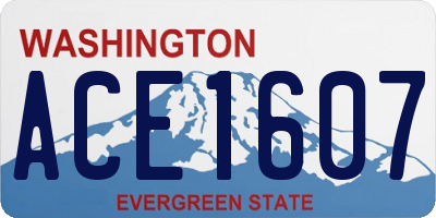 WA license plate ACE1607