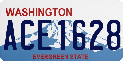 WA license plate ACE1628