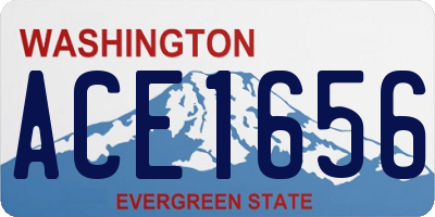 WA license plate ACE1656