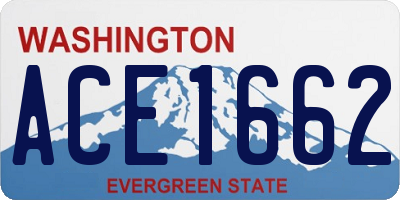 WA license plate ACE1662