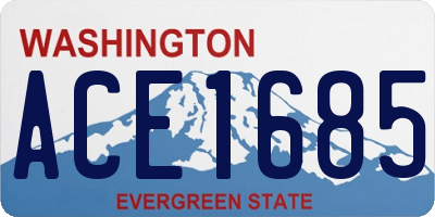 WA license plate ACE1685