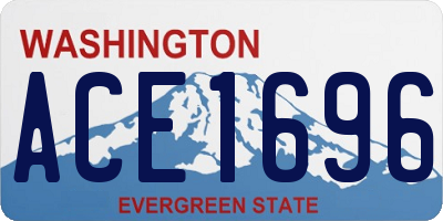 WA license plate ACE1696