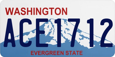 WA license plate ACE1712