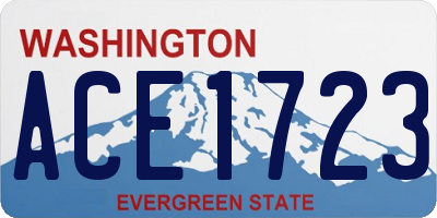 WA license plate ACE1723