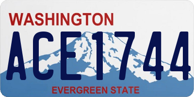 WA license plate ACE1744