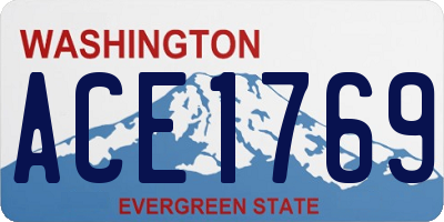 WA license plate ACE1769