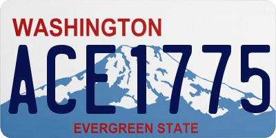 WA license plate ACE1775