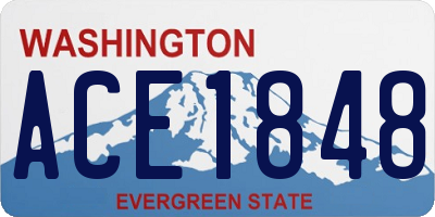 WA license plate ACE1848