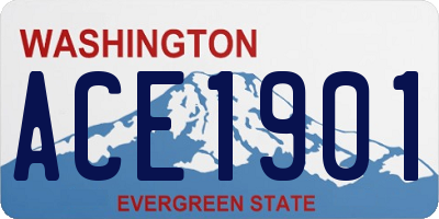 WA license plate ACE1901