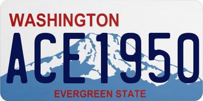 WA license plate ACE1950
